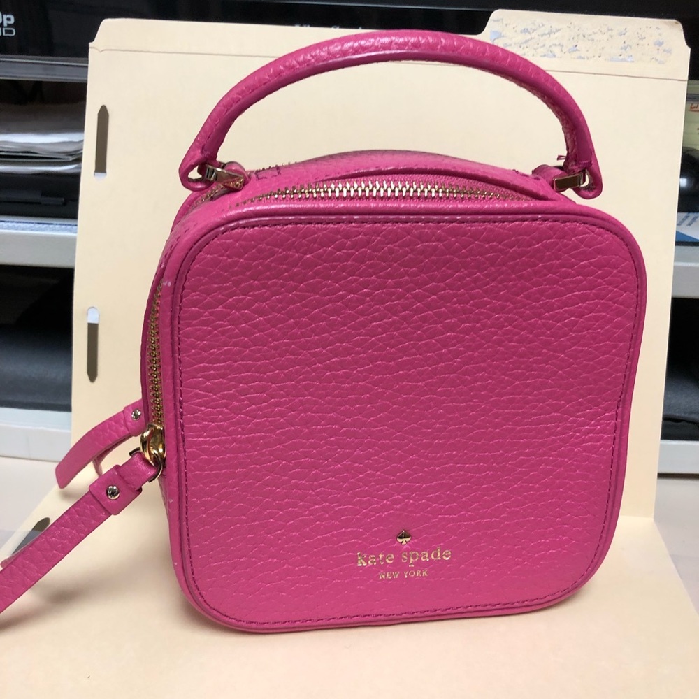 Hot Pink Pebble Leather Kate Spade crossbody